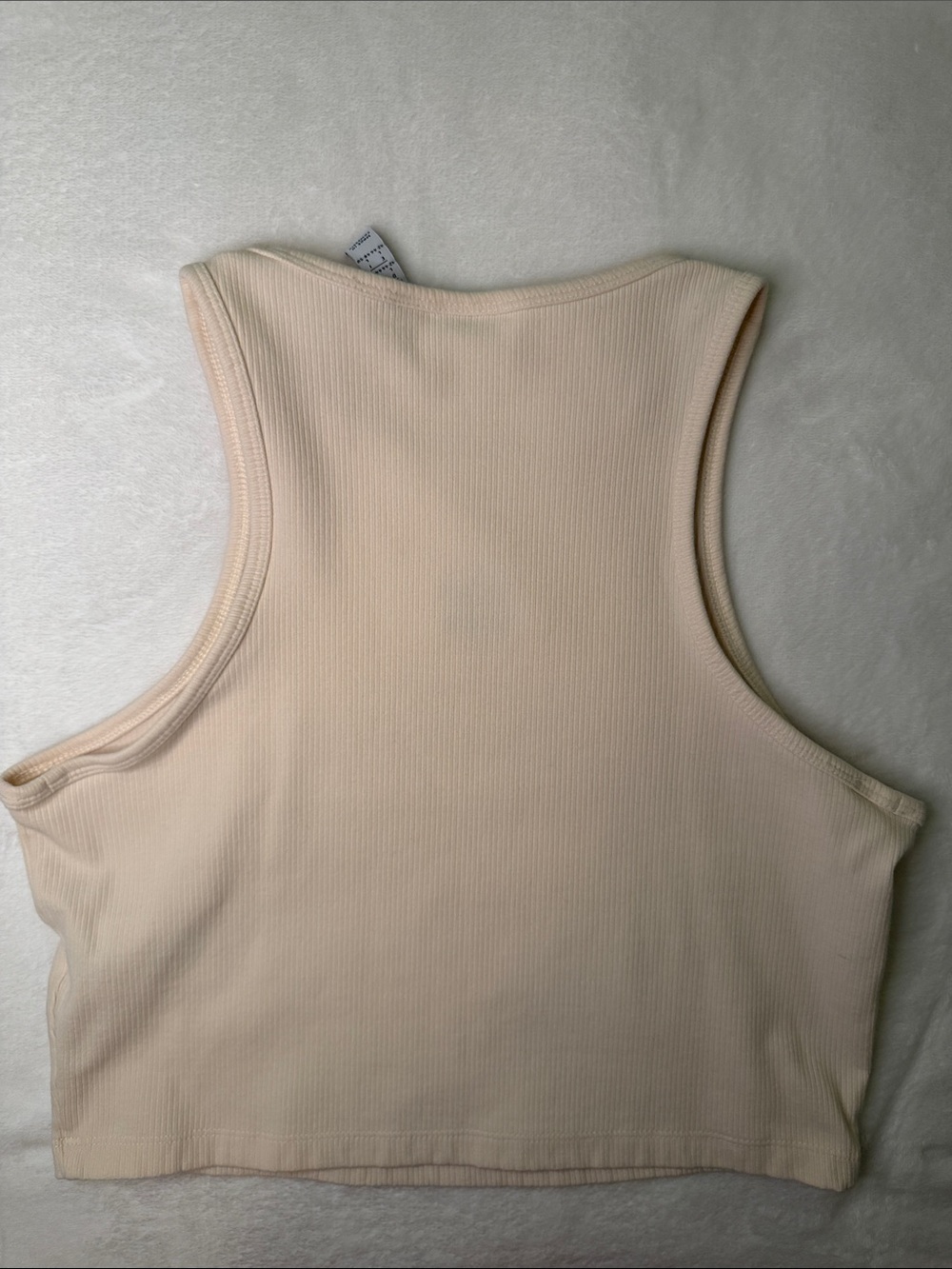 Adidas Ivory Ribbed Crop Tank - Picture 7 of 11